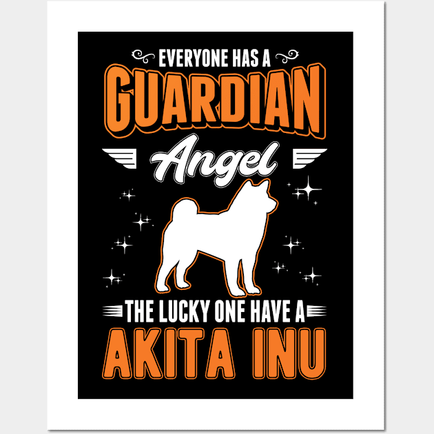 Akita Inu Guardian Angel Wall Art by favoriteshirt